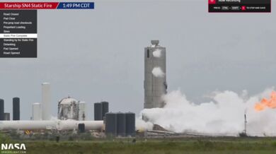 Nepovedený test Starship SN4