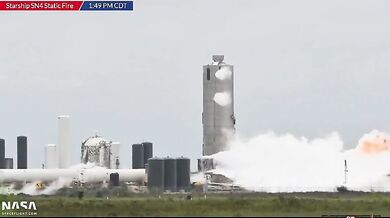 Nepovedený test Starship SN4