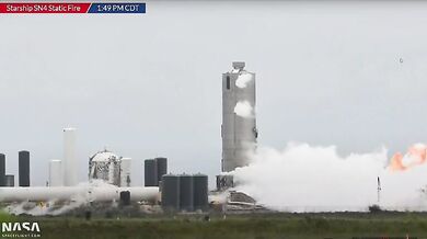 Nepovedený test Starship SN4
