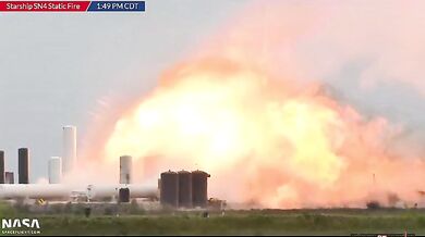 Nepovedený test Starship SN4