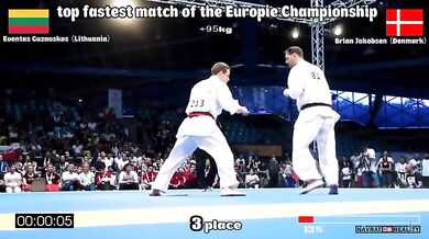 Knockout na turnaji v karate