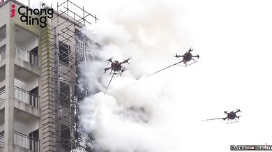 Test požárních dronů