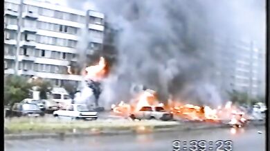 Pád stíhaček na sídliště Vltava (1998)