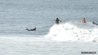 Výměna prkna při surfování