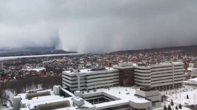 Sněhová bouře v Samaře