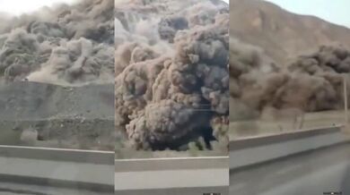 Obří sesuv půdy v Íránu