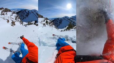 Děsivá situace při sjezdu na lyžích