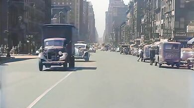 New Yorku v roce 1945 (60FPS, HD, Barevné)