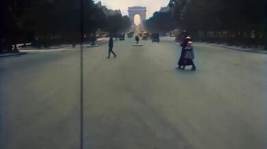 Paříž po světové válce v letech 1918-1919 (60FPS, HD, Barevné)