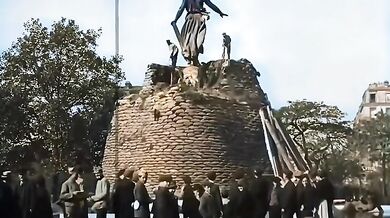 Paříž po světové válce v letech 1918-1919 (60FPS, HD, Barevné)