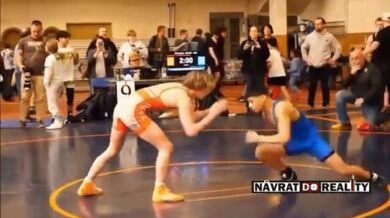 Nesportovní chování agresivního zápasníka