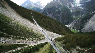 Nejdelší visutý most světa Grächen - Zermatt