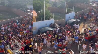 Býk vs. návštěvníci karnevalu