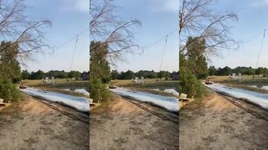 Testování vodní atrakce