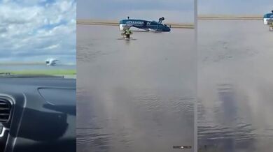 Nehoda letadla při přistání