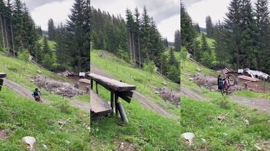 Nepovedený trik na MTB