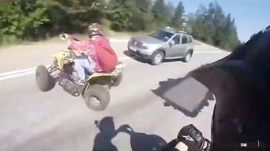 Drsná nehoda na čtyřkolce