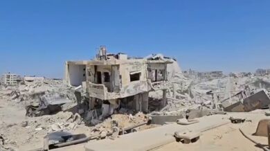 Zdemolované město Rafah