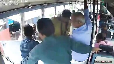 Rychlý reflex průvodčího autobusu