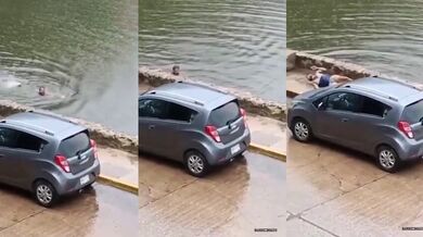 Muž napaden obrovským krokodýlem při plavání