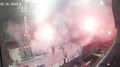 Požár turbogenerátoru v elektrárně