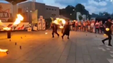 Nehoda při ohnivé show