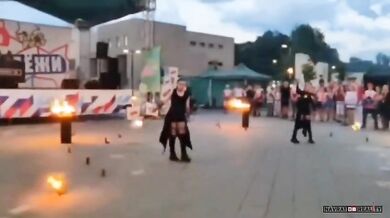 Nehoda při ohnivé show