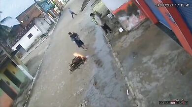 Nehoda s pouliční vatrou