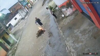 Nehoda s pouliční vatrou