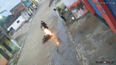 Nehoda s pouliční vatrou