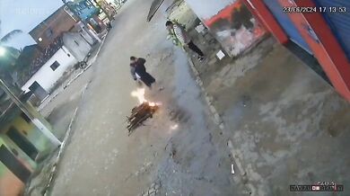 Nehoda s pouliční vatrou