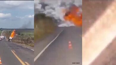 Výbuch cisterny zanechal tři zraněné na dálnici v Pará