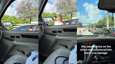 Opilá řidička v záchvatu vzteku málem přejela sama sebe