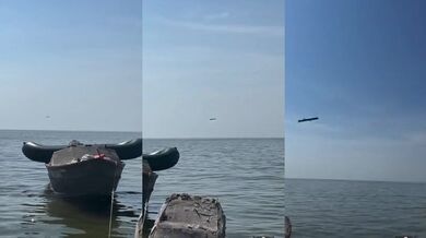 Rybáři v Kaspickém moři natočili dvě nízko letící řízené střely