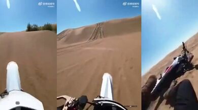 Překvapení v poušti pro motorkáře