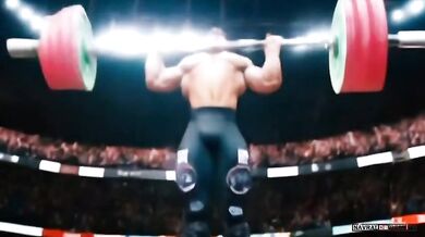 Mohutní olympijští vzpěrači podle AI