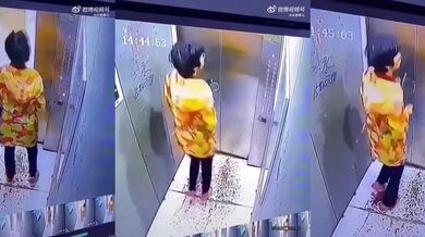 Překvapení při cvičení ve výtahu