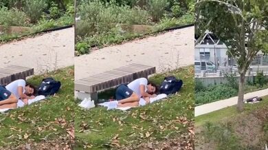 Zlatý medailista nalezen spící v parku