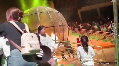 Dramatický střet motocyklů na cirkusovém představení