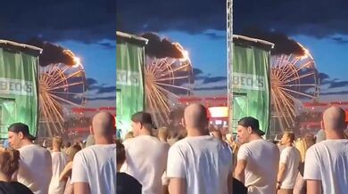 Požár na ruském kole během festivalu u Lipska: Desítky lidí zraněny