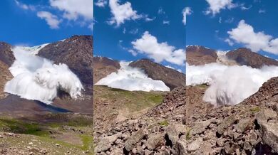 Lavina na vlastní kůži: Britský voják jen těsně unikl smrti v kyrgyzských horách