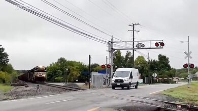 Řidič dodávky vs. vlak