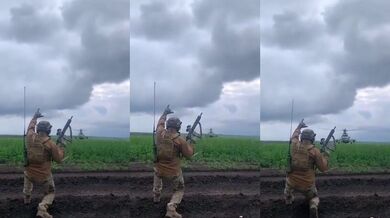 Nízko letící vrtulník