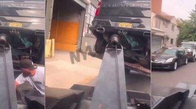 Zuřivý řidič ukradl odtahový vůz i se svým autem a způsobil chaos v ulicích Brooklynu