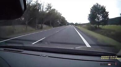 Řidič se jen těsně vyhnul srážce se srnou