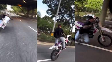 Skvěle zvládnuté wheelie!