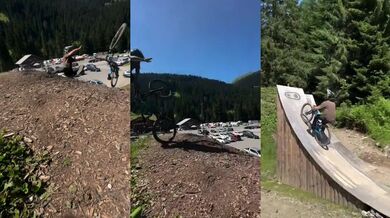 Nepovedený skok na kole