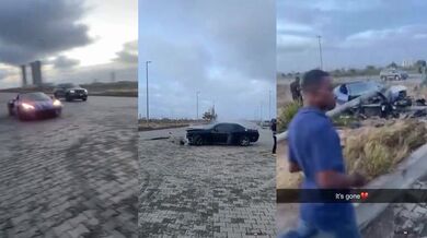 Mladík havaroval se sportovním autem při ilegálním závodě