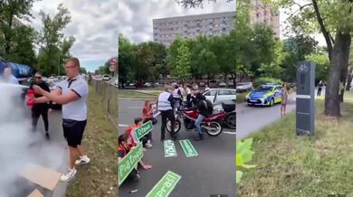 Polští řidiči nemají trpělivost s ekoaktivisty