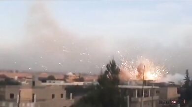 Chybný výstřel rakety poblíž muničního skladu